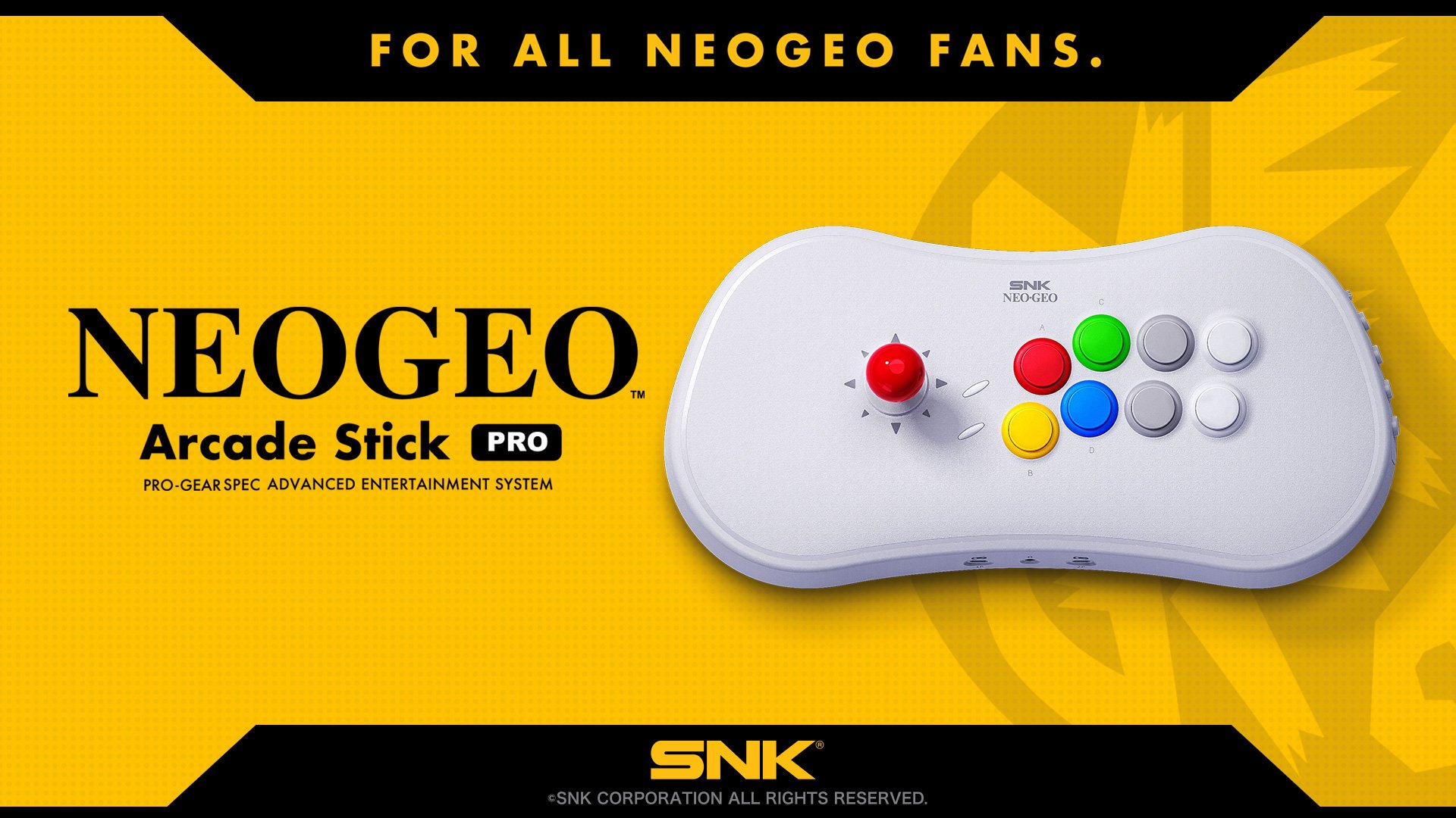 ネオジオCDのコントローラーを模した新ハード「NEOGEO Arcade Stick
