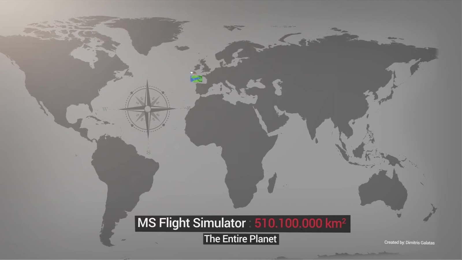 オープンワールドゲームのマップの広さを比較する動画の2020年最新版発表。『サイバーパンク2077』や『アサクリヴァルハラ』を抜き、地球をまるごと再現した『Microsoft Flight Simulator』が歴代1位へ_003
