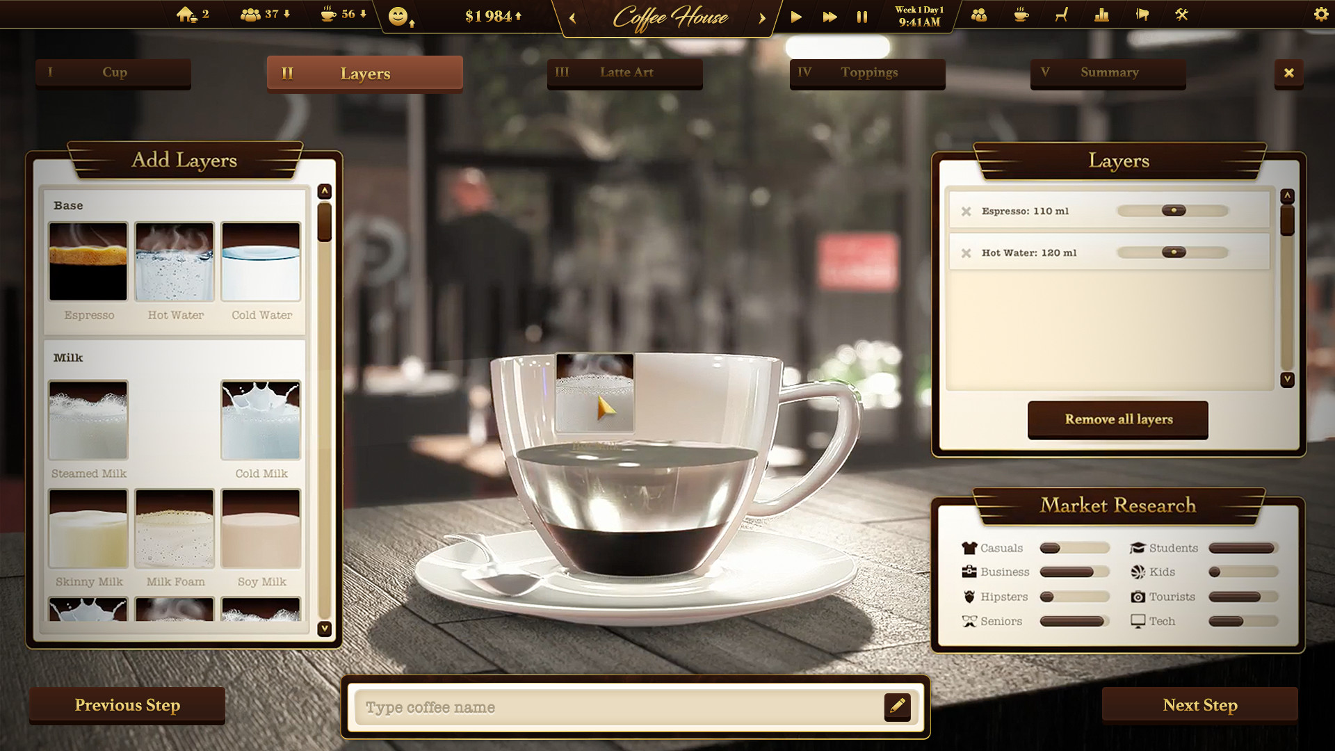 コーヒーカフェ経営シミュレーション『Espresso Tycoon』が発表。オリジナルブレンドを作り、コーヒービジネス業界の実力者を目指せ_004