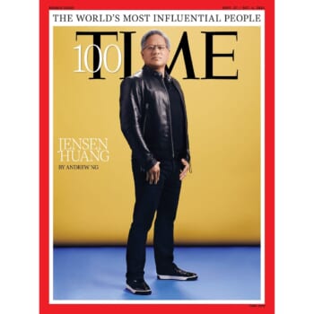 エヌビディア創業者／CEOのジェンスン・フアン氏が米タイム誌の選ぶ「世界で最も影響力のある100人」へ選出。おなじみの革ジャン姿で表紙を飾る_001
