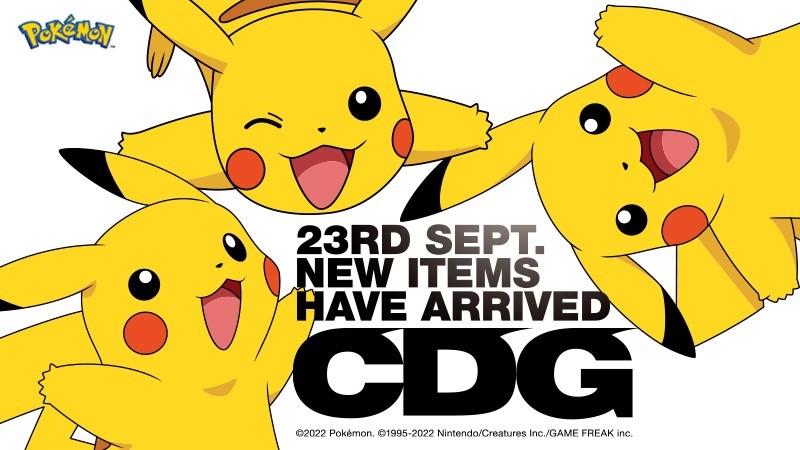 ポケモン」とコムデギャルソンのブランド「CDG」のコラボアイテムが9月