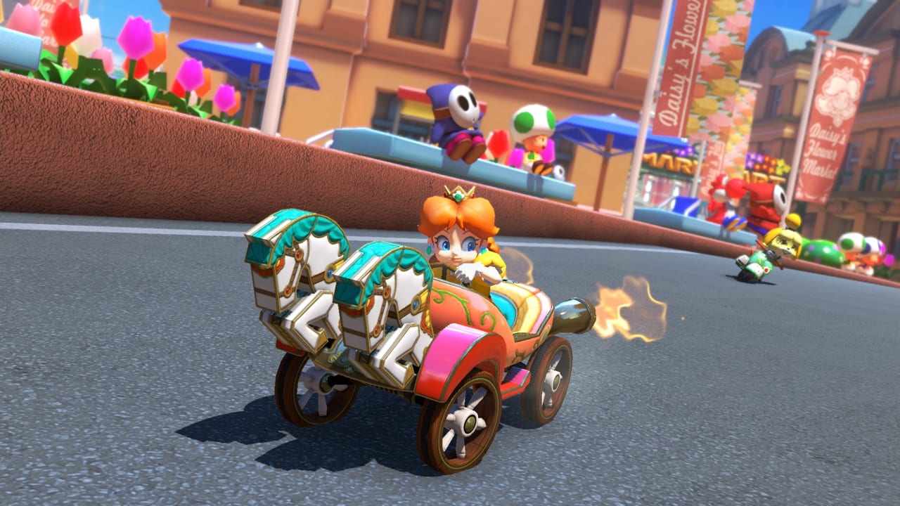 『マリオカート８ デラックス コース追加パス』第4弾では「DS マリオサーキット」や「Wii DKスノーボードクロス」など8つの人気コースが登場。新登場キャラは9色から選べるキャサリンに_035