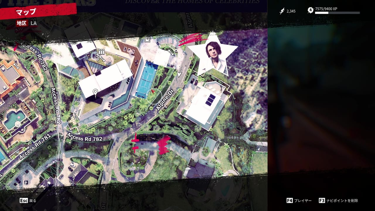 『デッドアイランド2』マップ画面