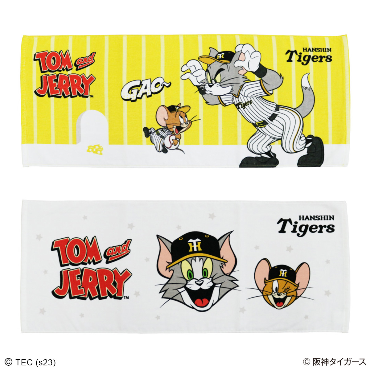 TOM and JERRY×阪神タイガース　フェイスタオル