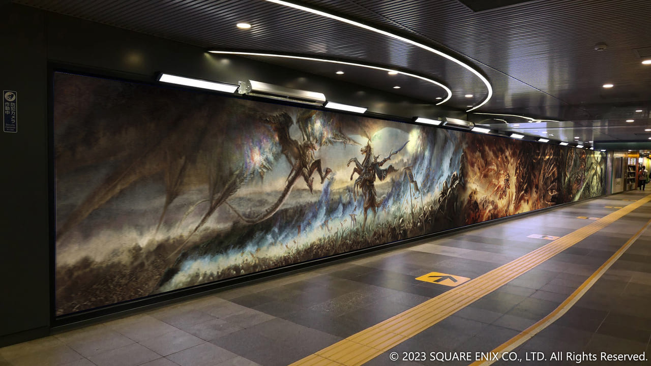 『FF16』“召喚獣合戦”の巨大絵画が渋谷・梅田に出現4