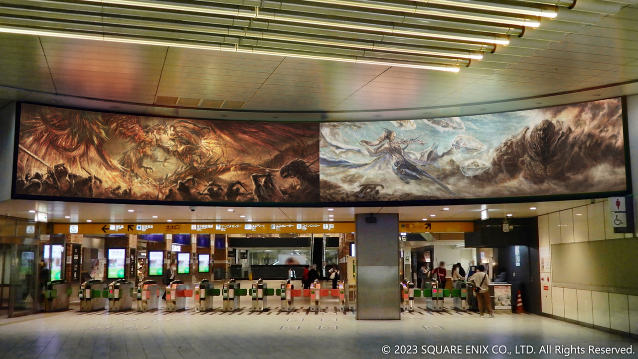 『FF16』“召喚獣合戦”の巨大絵画が渋谷・梅田に出現6