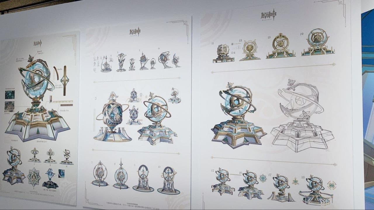 日本初の『原神』ゲームアート展覧会に行ってみたらバンバン設定資料出しててすごかった。キャラ原案から、未公開の幼少期設定まで展示してる！？_016
