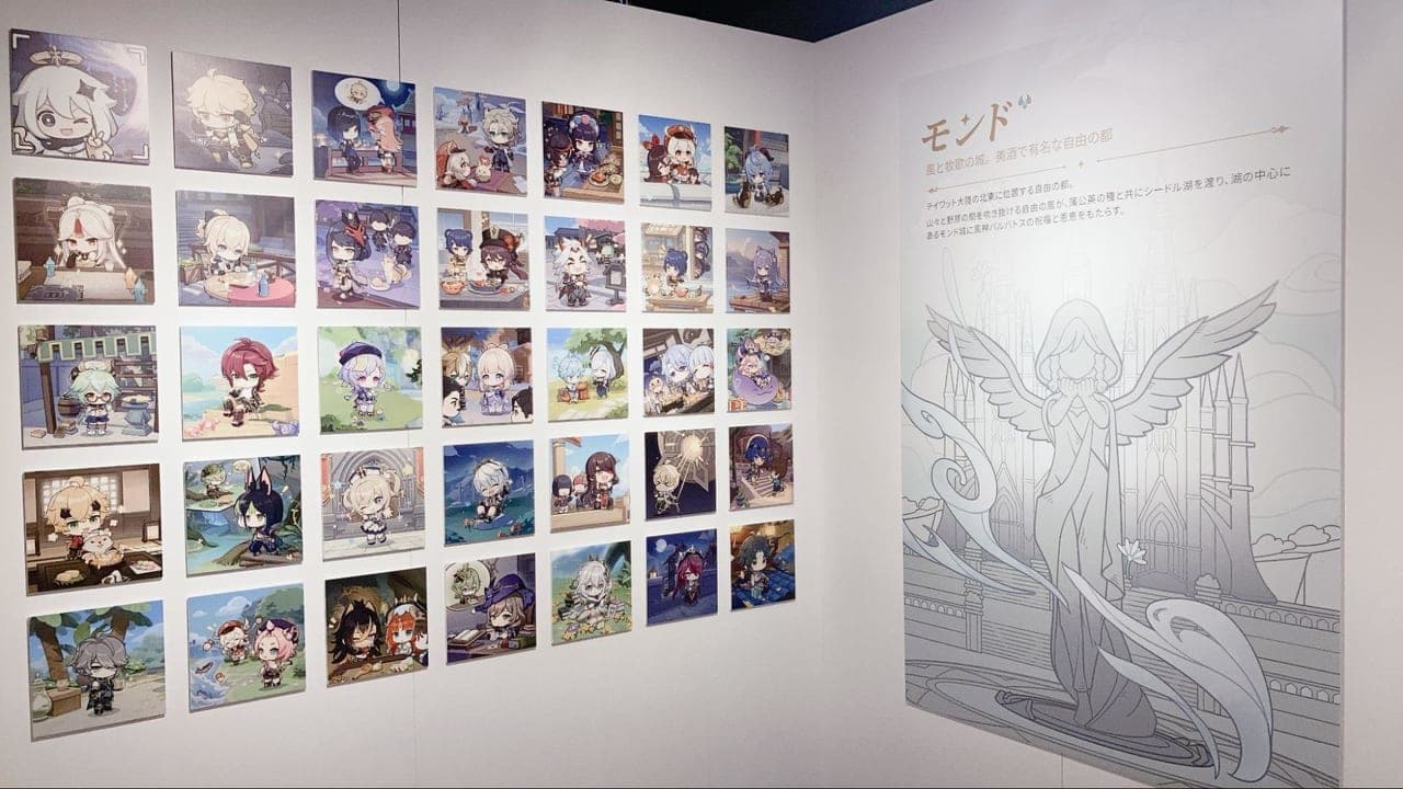 日本初の『原神』ゲームアート展覧会に行ってみたらバンバン設定資料出しててすごかった。キャラ原案から、未公開の幼少期設定まで展示してる！？_010