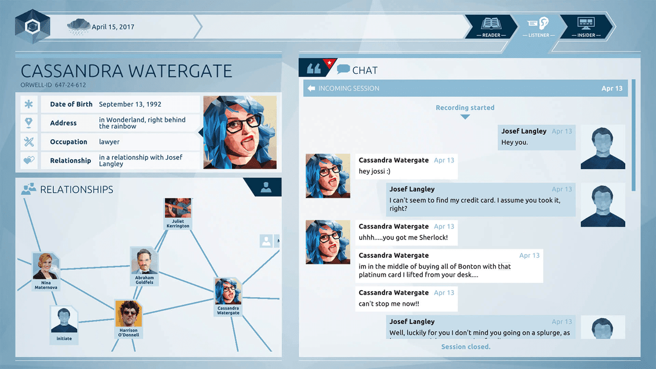 『Orwell: Keeping an Eye on You』が無料配信を開始。監視社会ゲーム_002