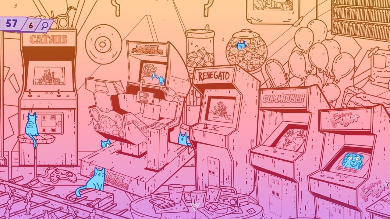 癒し系猫探しパズル『An Arcade Full of Cats』Steamで無料配信中_002