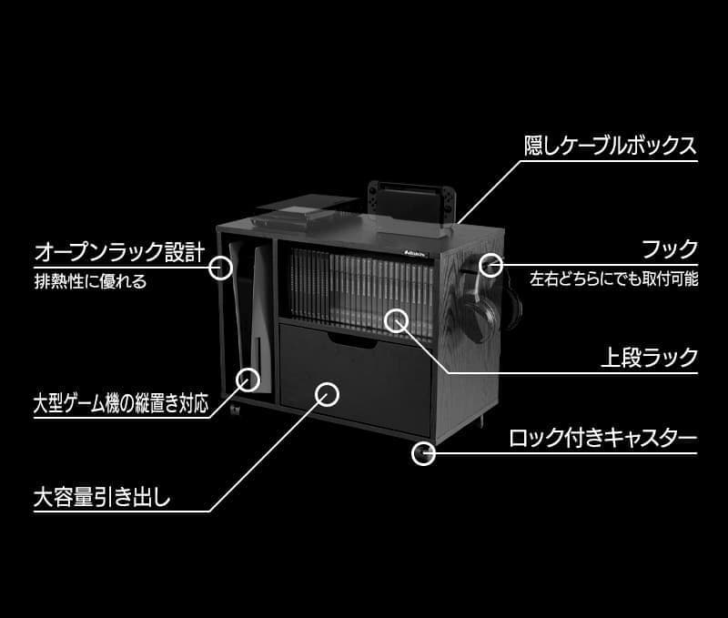 「ゲーム機収納ラック キャビネットタイプ BHS-640G」が発売開_005