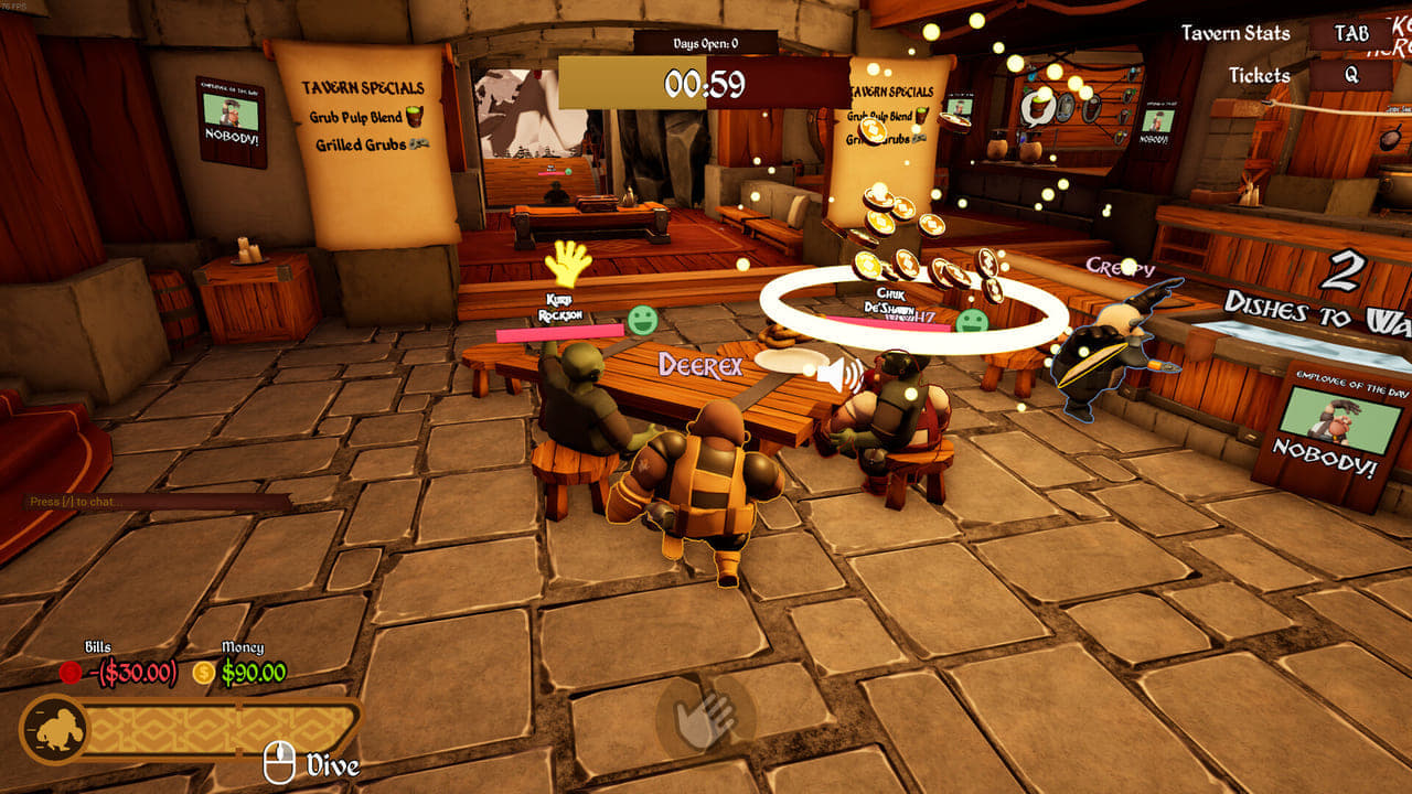最大4人協力プレイの居酒屋経営シミュレーター『Bronzebeard's Tavern』Steamにて無料で配信中_001