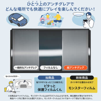 Nintendo Switch用の超アンチグレア画面保護フィルムが発売_002