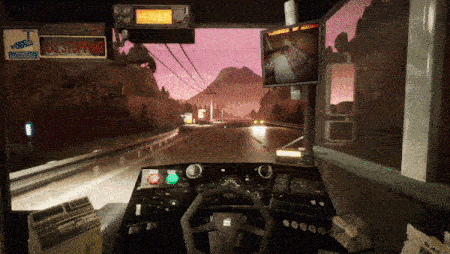 『Night bus』発表。Steamとitch.ioにて3月18日に配信予定。バス運転ホラーシミュレーションゲーム_001