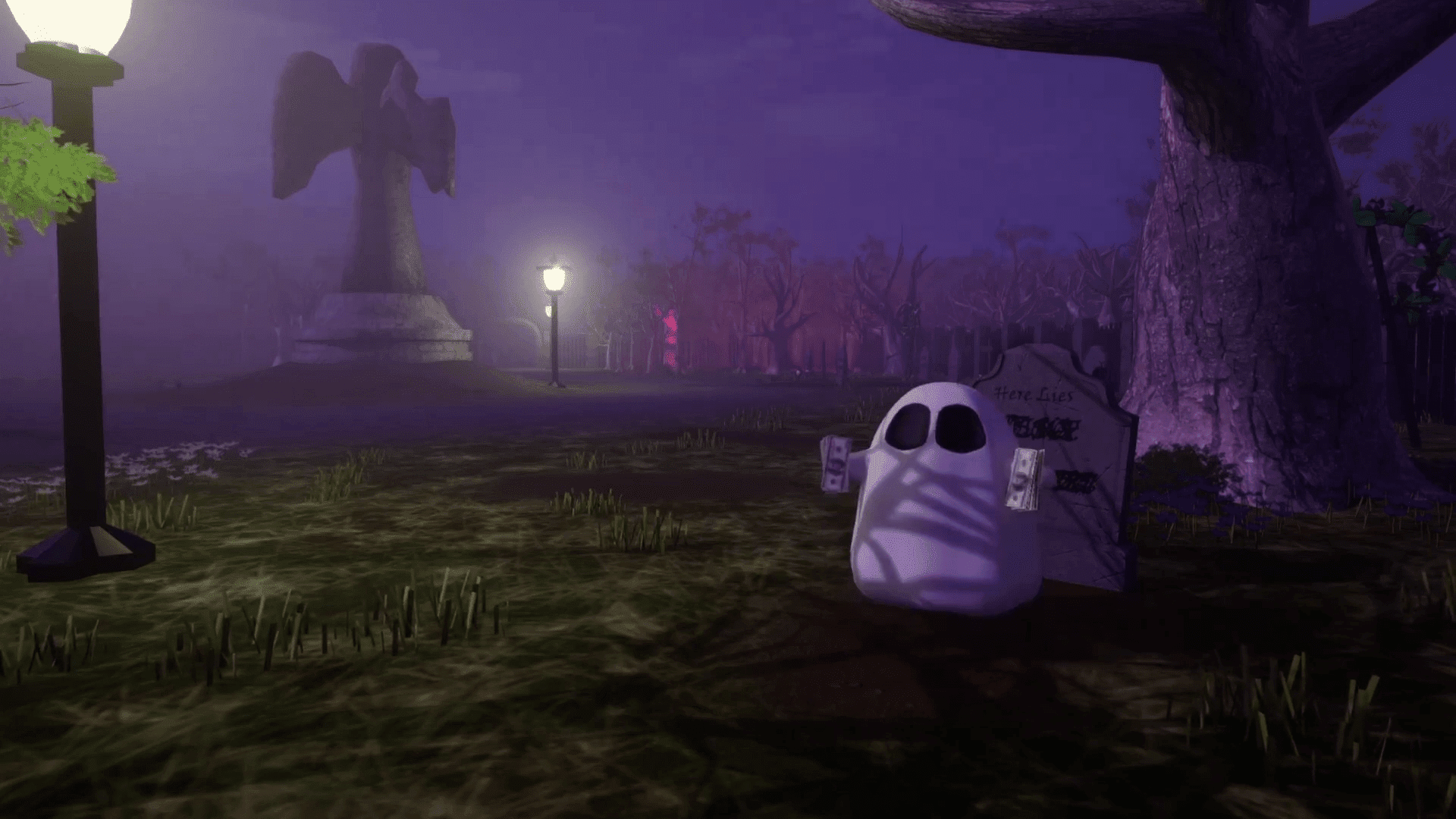 『Ghost For Hire』がSteamにて無料で公開。可愛い幽霊が人々を驚かして家や墓地から追い出すゲーム_001