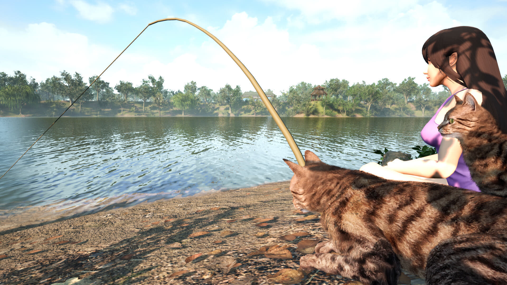 『Fishing for cats』のSteamストアページが公開。猫と仲良くなる釣りゲーム_001