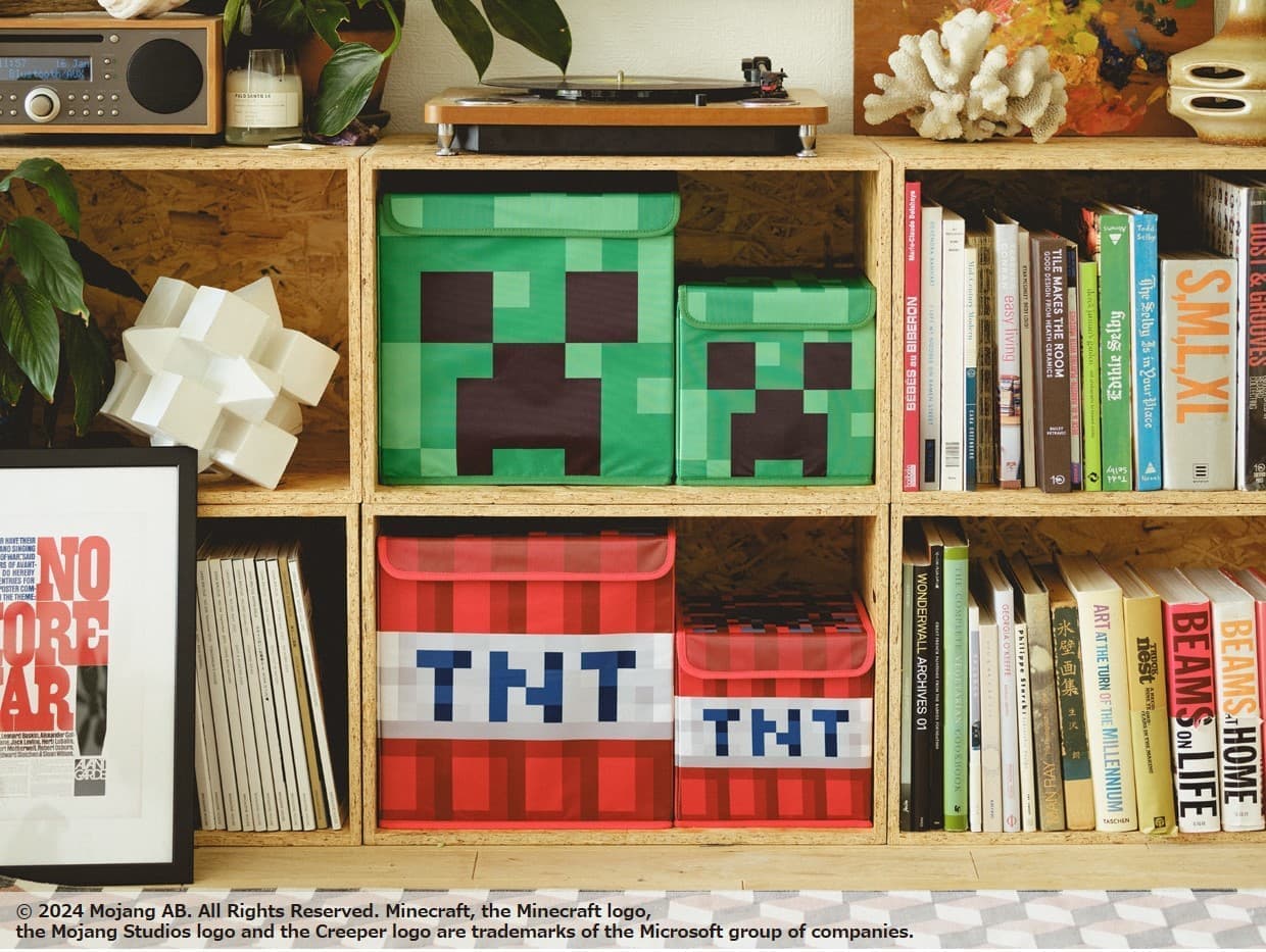 『マインクラフト』15周年を記念した「クリーパー」と「TNT」の折りたたみコンテナムック本4種が同時発売_001